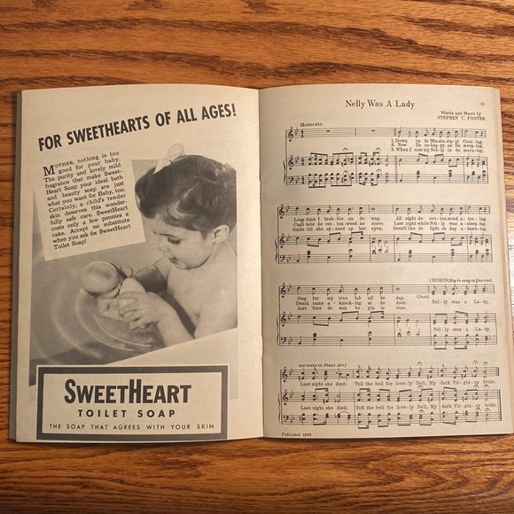 Vintage song Book. “Songs Of Stephen Foster” unique old book of songs. - Picture 6 of 11